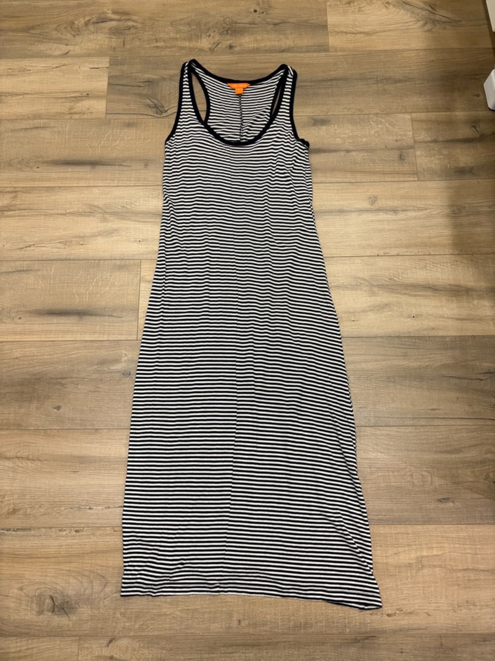 Joe Fresh Navy and White Striped Racerback Maxi Dress